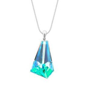 Large Glacier Pendant Sterling Silver Crystal Jewelry